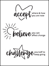 Free Accept, Believe, Challenge printable preview image